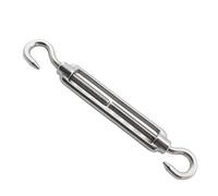 Tensores de alambre de acero inoxidable 2 uds M4 M5 M6 M8 M10 M12 M14 A4 316 gancho de acero inoxidable y tensor tensión cuerda alambre(M6)