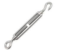 Tensores de alambre de acero inoxidable Tensor de tensión cuerda alambre, tensor gancho y ojo, M4, M5, M6, M8, M10, M12, M14, M16, M18, M20, acero inoxidable 316, 1 ud(M6)