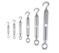Tensores de Alambre Tensor de alambre tensor M4 M5 M6 M8 M10 M12 Gancho y ojal acero inoxidable 304 tensión cuerda Hardware aparejo Lámpara Planta Hangi(M5)