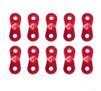 Tensores de línea de aluminio, paquete de 10 unidades, placa de cuerda de ajuste rápido para tienda de campaña, configuración de toldo, resistente al viento, bloqueo seguro, negro, dorado, rojo (G)
