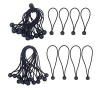 Tensores Elastico,Tensor de Goma 30 Piezas Gomas Elásticas con Bola,Tensor Elastico Cuerda Elástica con Bola,Tensores de Bola Tensores Elásticos Negro