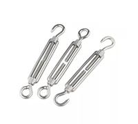 Tensores Para Toldos 1Pcs Hooks & Eye Turnbuckle Wire Rope Tensioner 304 Stainless Steel M4/M5/M6/M8 Tension Device Line Cable Set(OO Type M8)