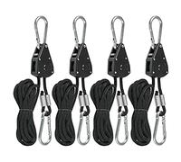 Tensores para Toldos 4 Pzs TIMESETL Gancho para Cuerda de Carraca 150 Libras Tensor de Carraca Pequeño Ajustable Tensor Tienda Trinquete de Amarre Tensores Cuerda Tendedero Planta Lámpara (2 Pares)