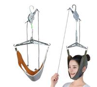 Tensport Dispositivo de tracción cervical ajustable de alta calidad para aliviar el dolor, cómodo estirador de cuello para uso doméstico y exterior, descompresión de la columna vertebral fácil