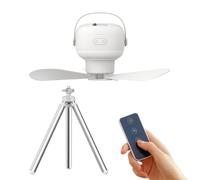 Tent Ceiling Fan, Portable Fan, Remote Operated Rechargeable Battery Lightweight Build Compact Size, Survival Gear for Canopy, Bed, Gazebo, Bedroom, Dormitory, Beach