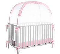Tent Crib, Pop-Up Baby Bed Canopy, 27.56x51.18x55.12 Inches Breathable Climbing Guard with Zippered Mesh Netting, Portable Cribs Enclosure for Toddler Sleep Safety in Nursery, Home, or Travel