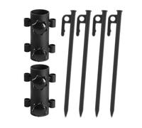 Tent Fixing Holder, Awning Tent Rod Holder, Quick Installation, Steel Material, Effortless Pocket Storage, Outdoor Umbrella Rods Support Base for Beach, Camping, Hiking and Fishing, 6.5x10cm