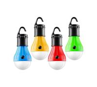 Tent Lamp Portable LED Tent Light 4 Packs Clip Hook Hurricane Emergency Lights LED Camping Light Bul