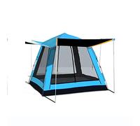 Tent Outdoor 3-4 People Full Shading Vinyl Thickening Sunscreen Anti-Storm Household Automatic Speed Open Sunscreen shed Pop-up Large Camping Tent Cabin Beach Tent Quick Instal