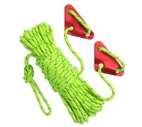 Tent Rope - 10M 5mm Reflective Polyester Guy Lines, Heavy Duty Windproof String with Adjuster Tensioner | Thickened Pull Ropes Camping Outdoor Yard Backyard Travel Climbing Garden Drying