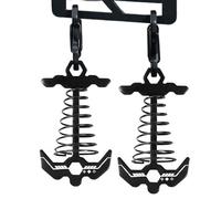 Tent Rope Fasteners Herringbone Deck Pegs With Spring Hooks, Outdoor Tarpaulin Tent Accessories For Camping, Durable Metal Guy Line Stakes Ƒor Ground, Secure Fixing Hardware For Tents Tarps Covers