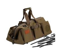 Tent Stake Bag - Ground Peg Bag, Foldable Storage Case Holder Carry, Reinforced, Compact, Portable Ground Peg Organizer | Bags for Camping, Hiking, Garden, Lawn, Fence, Yard, Outdoor Canopy, Landscap