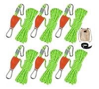 Tent Windproof Ropes - Cuerda de camping con trinquete Pulley | Outdoor Camping Metal Pulley Tensioner | Rope Tie Down Straps | Reflective Câmping Ratchet String Tent Cord Heavy Duty Retractable