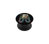 Tentáculo de Pulpo de Calavera de Gato, Arte Steampunk PopSockets PopGrip Adhesivo