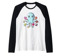 Tentáculos De Azúcar Pastel De Caramelo Pulpo Amante Del Camiseta Manga Raglan