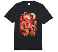 Tentáculos De Criatura De Pulpo Ojo Espeluznante Tatuaje Colorido Comfort Colors Adult Heavyweight T-Shirt