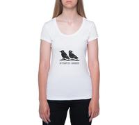 Tentativa De Asesinato Camiseta De Manga Corta Blanca con Cuello Redondo para Mujer T-Shirt Short Sleeve White Crewneck tee For Women