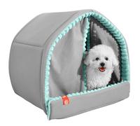 Tente Chaude D'hiver Pour Chien Et Chat, Lit De Tente Chaud Pour Chien | Niche Pour Chien Extérieure Fermée Avec Porte - Lits De Tente Pour Animaux De Compagnie De Grands Lits De Grotte De Chat Inclus