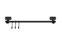 TentHome Escurreplatos Plegable de Pared de Acero Inoxidable con Bandeja Plastico, Escurridor Organizador de Platos de Cocina, Escurre Platos y Vasos, Secaplatos (Negro Barra-50)