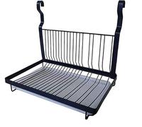 TentHome Escurreplatos Plegable de Pared de Acero Inoxidable con Bandeja Plastico, Escurridor Organizador de Platos de Cocina, Escurre Platos y Vasos, Secaplatos