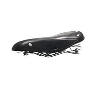 TentHome Sillín de bicicleta vintage Touren-City Sillín cómodo asiento de cuero con plumas remaches para mujer hombre (negro)