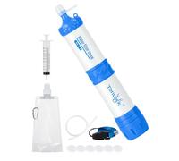 Tentock Pajita con filtro de agua presurizada con doble conexión, compatible con botellas de agua, bolsas de agua, tuberías de agua, ideal para actividades al aire libre, viajes, aventuras