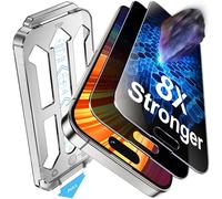 Tentoki Protector Pantalla Privacidad Para iPhone 14 Pro | 25°Antiespía, Refuerzo Secundario, 2 Piezas Cristal Templado de 8 veces más Fuerte, Dureza 9H, Sin Burbujas, 6,1 Pulgadas