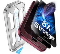 Tentoki Protector Pantalla Privacidad Para iPhone 18 Pro | 25°Antiespía, Refuerzo Secundario, 2 Piezas Cristal Templado de 8 veces más Fuerte, Dureza 9H, Sin Burbujas, 6,3 Pulgadas