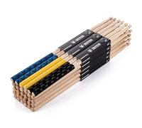 TENTOTEN Baquetas clásicas 5A, madera de arce americana, para adultos, niños y principiantes, con asas antideslizantes