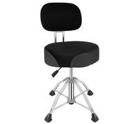 TENTOTEN Cómoda silla de tambor de espuma viscoelástica de 4.7 pulgadas con respaldo, potente lanzamiento de tambor hidráulico de 4 patas, tronos de tambor superior de tela de terciopelo suave para
