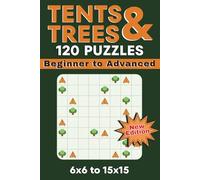 Tents & Trees Puzzle Book: 120 Large-Print Logic Puzzles with 6x6 to 15x15 Grids and Printed Solutions