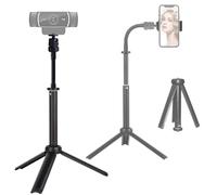 Tentucro Soporte portátil para cámara web, trípode extensible para cámara con mini brazo de cuello de cisne para teléfonos celulares, Logitech Webcam C922 C930e C920S C920 C615, cámaras ligeras, etc