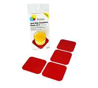 Tenura antideslizante posavasos cuadrados de caucho de silicona (Pack de 4)