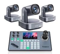 Tenveo 4K NDI PTZ-Kamera, AI Humanoid & Face Auto-Tracking（3PCS） Controlador de Joystick de cámara