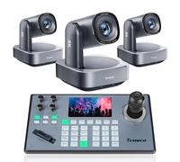 Tenveo 4K PTZ Kamera AI Humanoid & Gesicht Auto-Tracking 20X Optical（3PCS） Controlador de Joystick de cámara