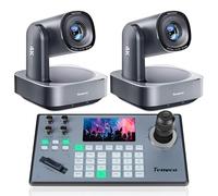 Tenveo Cámara PTZ 4K Seguimiento AI Humano y Facial, Zoom Óptico 20X (VL20U4K*2) Controlador de Joystick