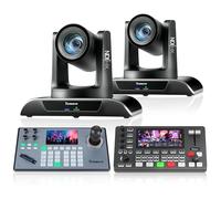 Tenveo Cámara PTZ NDI 20x Zoom óptico（2PCS）+Joystick de cámar Mezclador de Video