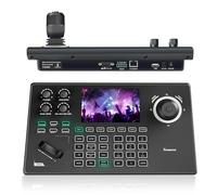Tenveo Controlador de Joystick de cámara PTZ, Pantalla LCD en Tiempo Real de 5’, Teclado de Control de Joystick 4D Soporte PoE VISCA Pelco-D/P para Iglesias Live-Eventisse Streaming Video(KB200MAX)