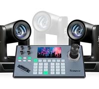 Tenveo NDI Cámara PTZ Zoom óptico 30X NDI/SDI/HDMI/USB3.0/RJ45 PoE(2*VHD630A NDI) Controlador de Joystick