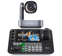 Tenveo VLoop 4K UHD PTZ Cámara con La Función De Red Push Stream NDI PTZ - Controlador de Palanca de Mando para cámara LCD de 7 Pulgadas