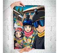 Tenvinilo | Póster Personalizado efecto Studio Ghibli | Foto y Texto | Regalo Original Personalizable | Accesorios Decorativos para el Hogar | Impresión en Papel Fotográfico | 21l x 30an cm