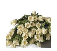TENVORA Manta de Ramo,Roses Bouquet Mantas De Ramo Rosas DIY 110 M, Manta Flores Ganchillo Hecha A Mano, Kit, Regalo(Yellow Bell Orchids)