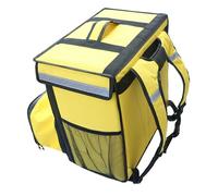 TENVORA Mochila Repartidor Pizza,Bolsa Isotermica Bolsas De Refrigerador Grande Cake Takeaway Caja Congelador Mochila Fast Alimento Pizza Entrega Incubadora Hielo Paquete(Yellow)