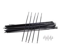 TENVORA Radios Bicicleta,Radios de Bicicleta 12pcs Bike Road Bicycle Straight Spokes con Pinzas(263mm)