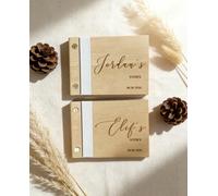 TENWEL Libros de votos de madera personalizados, libros de votos de boda personalizados, cuadernos de discursos de boda para novia y novio, folletos de votos personalizados para él y ella