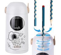 tenwin Sacapuntas Eléctrico Automático, Sacapuntas Recargable con Contenedor para Lápices de 7-11.5mm ＆ Lápices de Colores, Portátil y Seguro para Casa, Oficina, Escuela (Plata)