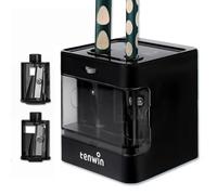 tenwin Sacapuntas eléctrico, doble fuente de alimentación, adecuado para sacapuntas portátiles de lápices de colores de 6 a 12 mm, artistas, adultos, oficina, escuela, hogar