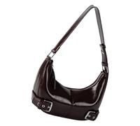 TENYELE Bolso de hombro para mujer, elegante, de poliuretano, para viajes, trabajo, oficina, para trajes casuales y modernos, café, One Size