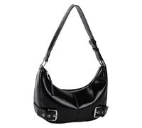TENYELE Bolso de hombro para mujer, elegante, de poliuretano, para viajes, trabajo, oficina, para trajes casuales y modernos, Black, One Size