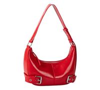 TENYELE Bolso de hombro para mujer, elegante, de poliuretano, para viajes, trabajo, oficina, para trajes casuales y modernos, Red, One Size